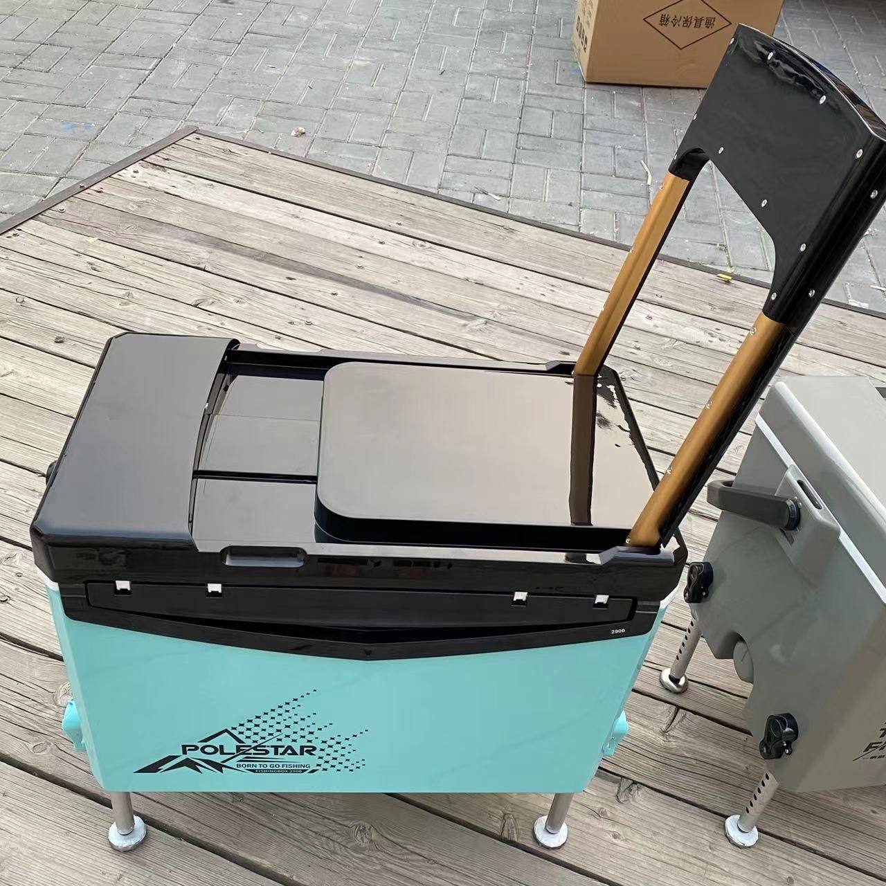 Blue-backed fishing boxes + backpacks + four sets of accessories